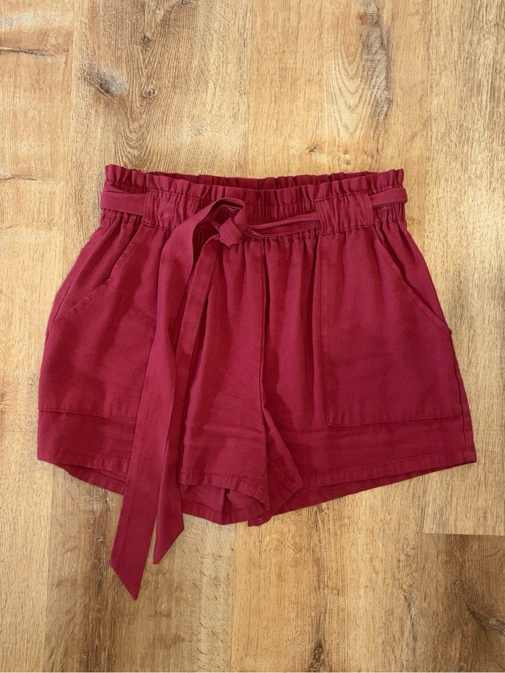 Kittenish High-Waist Paperbag Belted Shorts